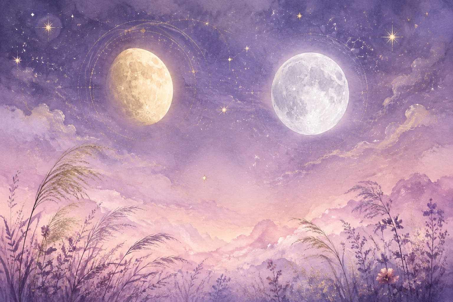 名月と満月、ふたつの月がすこしだけずれる夜