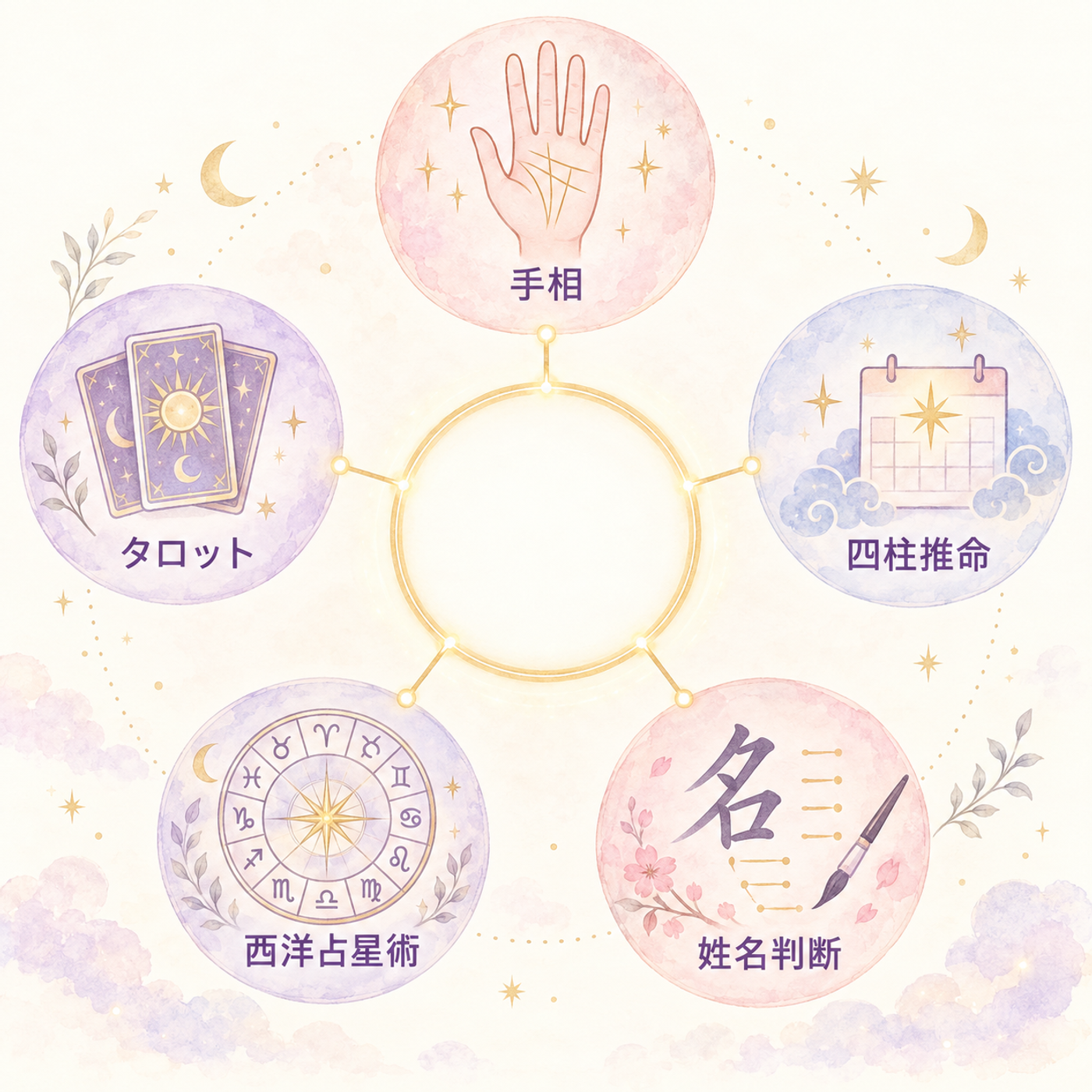 5つの占術が見つめる結婚運の視点の違い