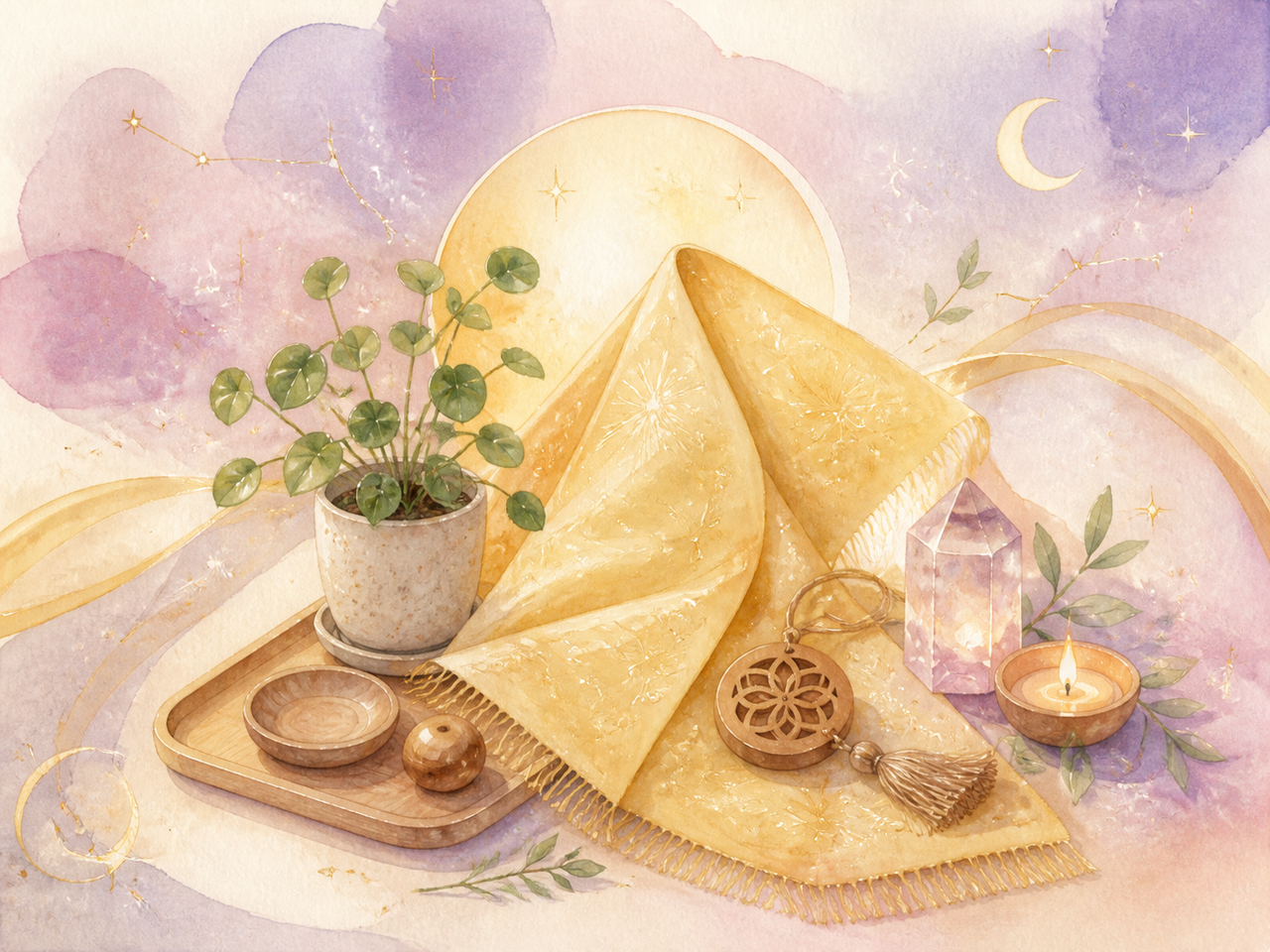 小物と植物でキッチンの気を整える