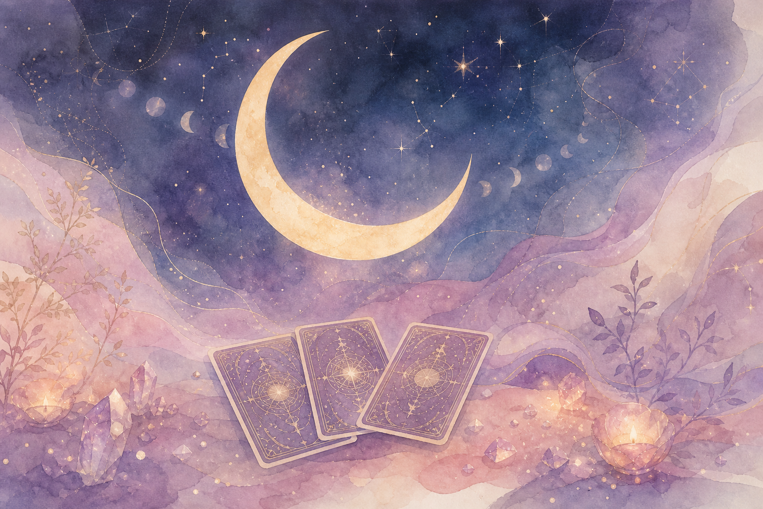 疑いの夜に一枚のカードを見つめる心象